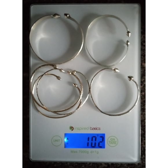 Vintage Sterling silver West Indian Jamaican Bangles bracelets 102 Grams - Picture 15 of 16